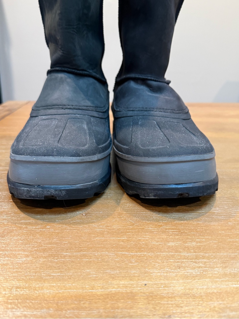RARE UGG Australia Mns Gray Pueblo Boot Waterproof Leather Rubber Sheepskin Sz13 - Picture 3 of 11